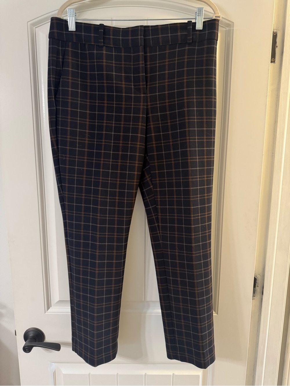 Ann Taylor Women’s Navy Plaid Devin Pants